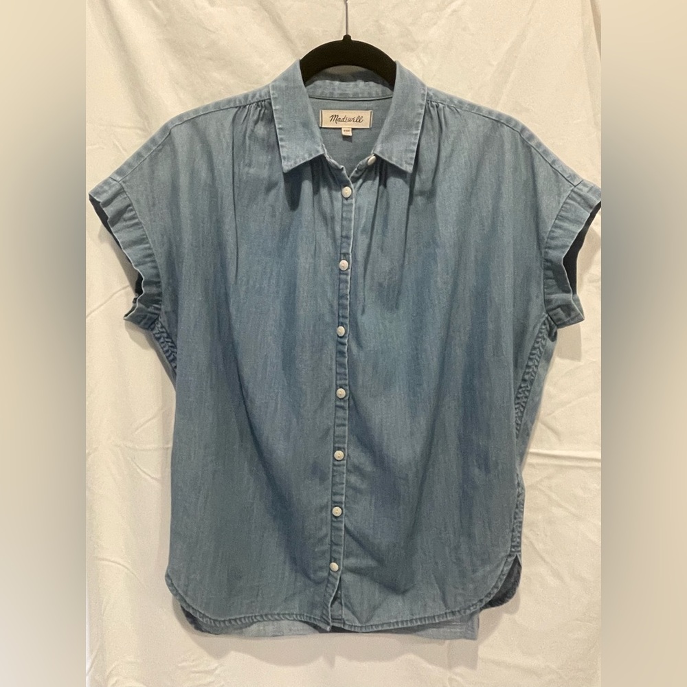 Madewell Light Weight Denim Cap Sleeve Shirt Women’s XXS